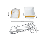 Vicenza Wadah Saji dengan Rak Padi B808